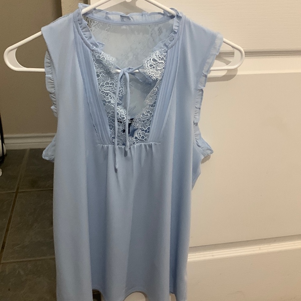 Baby blue Express dress blouse in size small
